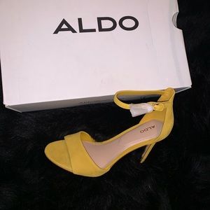 Aldo Yellow Strapped Heels